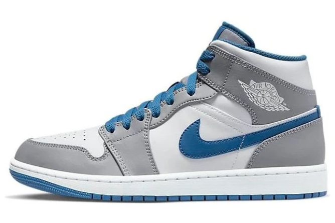 Air Jordan 1 Mid Cement Grey True Blue | City Rhythm