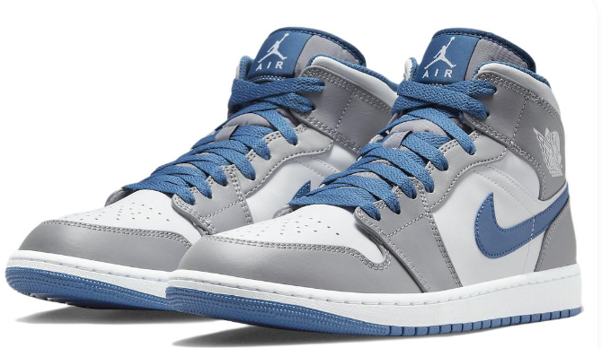 Air Jordan 1 Mid Cement Grey True Blue | City Rhythm