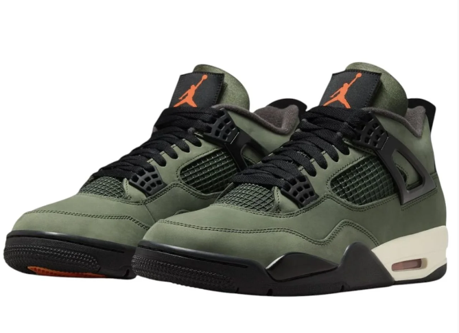 Air Jordan 4 x Undefeated 'Deep Green' 2025 | Terrain Ledger | IB1519-200