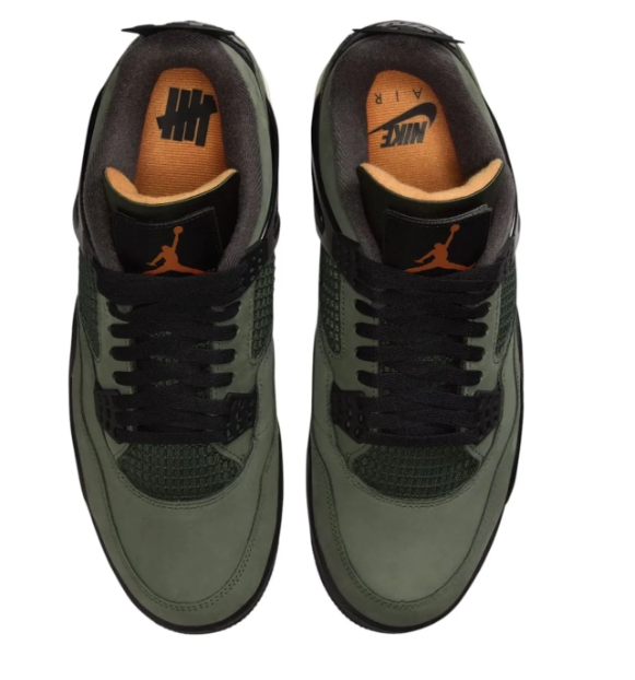 Air Jordan 4 x Undefeated 'Deep Green' 2025 | Terrain Ledger | IB1519-200